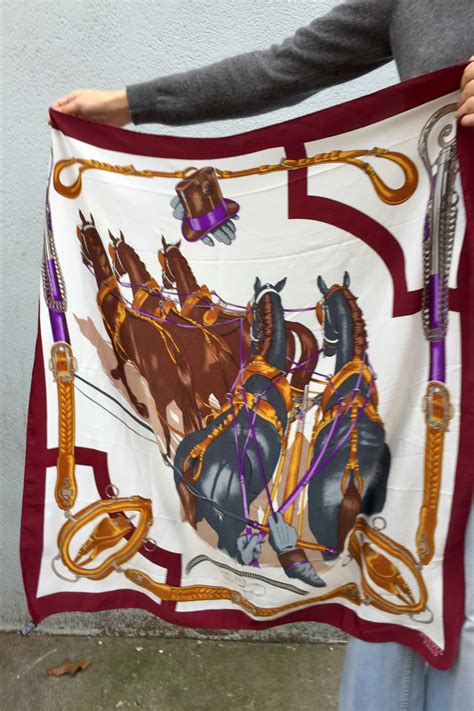 Hermes scarf horse vintage